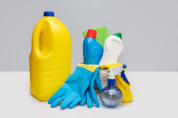 Household Cleaning Products. Sanitizing concept